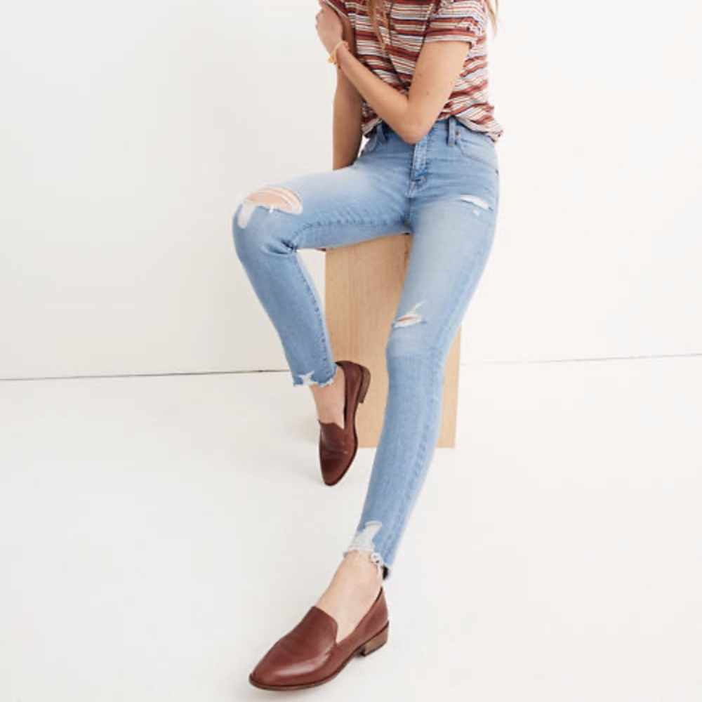 Madewell high rise skinny jeans in Ontario wash